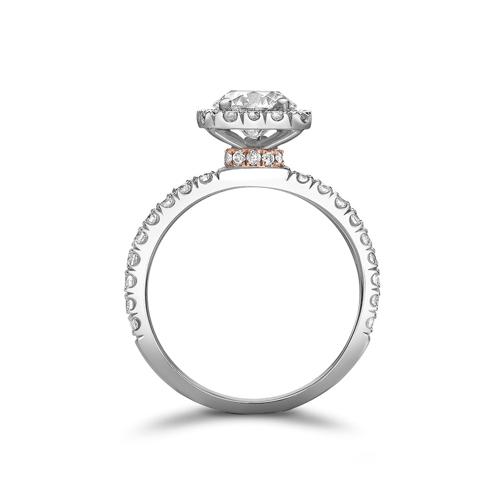 Round with Cushion Halo