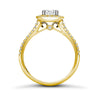 Cushion Halo with Split Shoulder