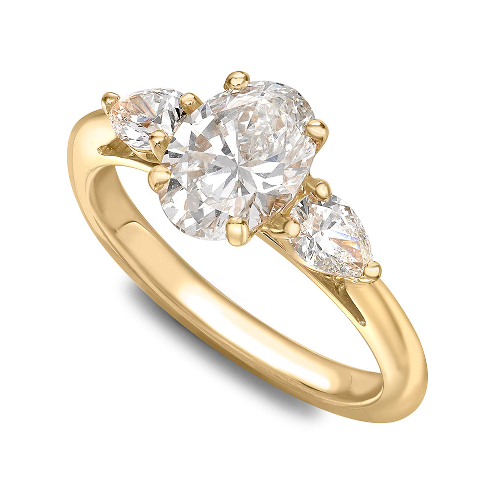 Oval Trilogy Diamond Ring