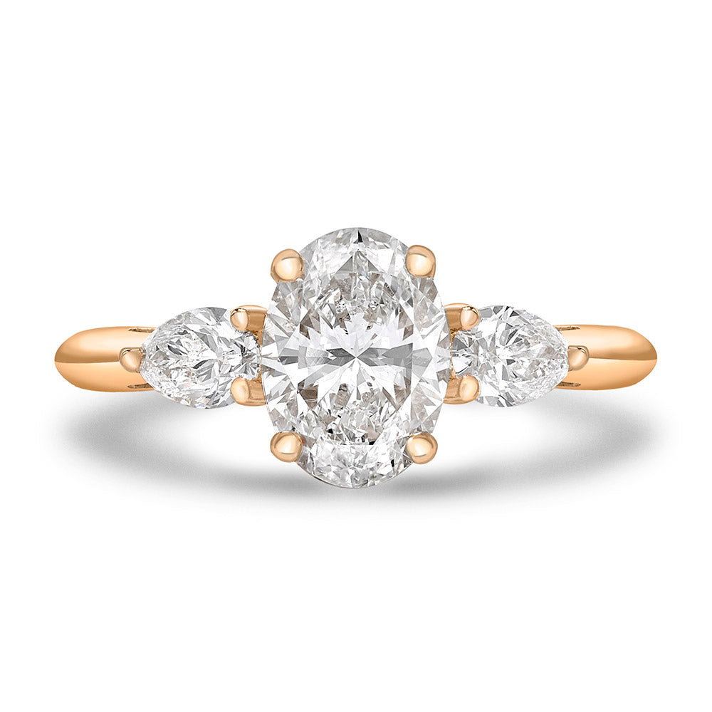Oval Trilogy Diamond Ring