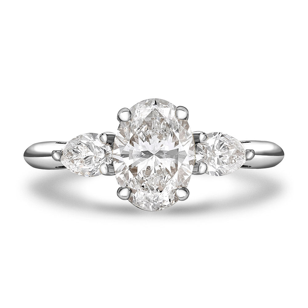 Oval Trilogy Diamond Ring