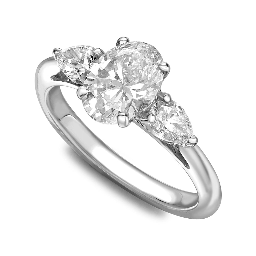 Oval Trilogy Diamond Ring
