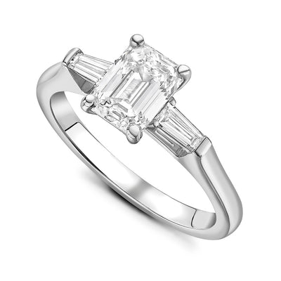 Emerald Trilogy Diamond Ring