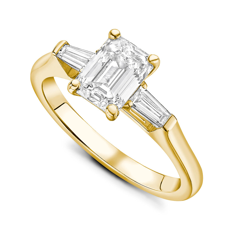 Emerald Trilogy Diamond Ring