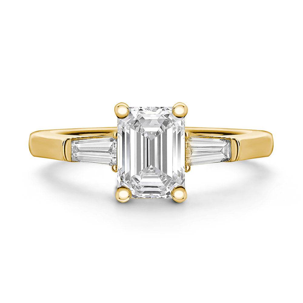 Emerald Trilogy Diamond Ring