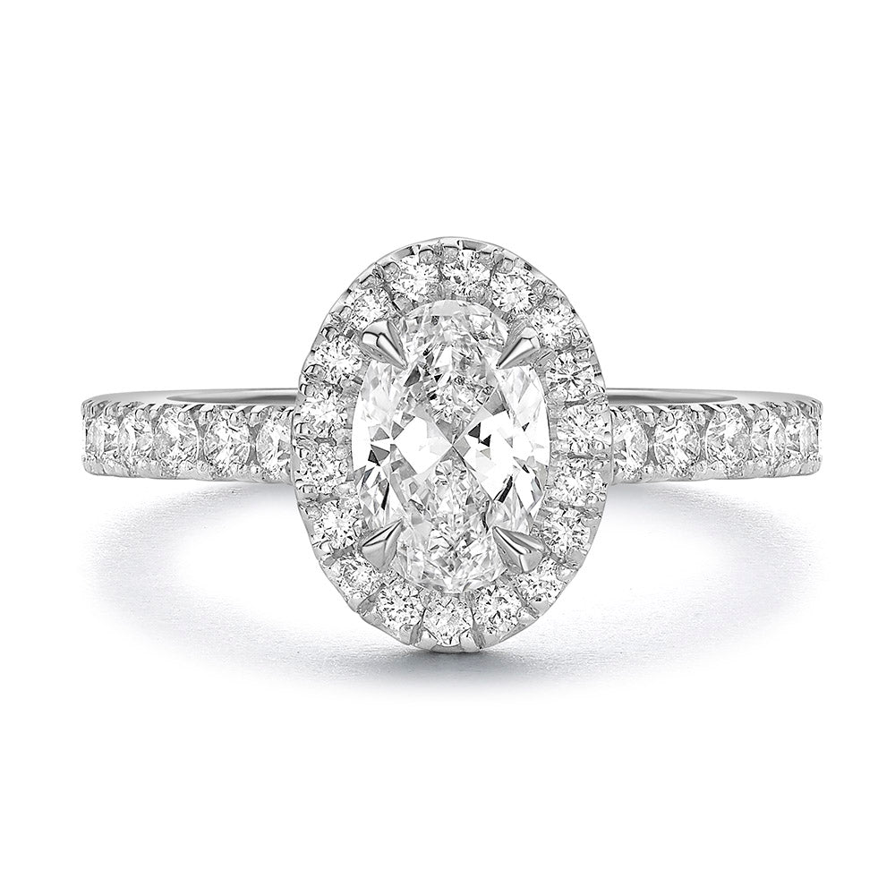 Oval Halo Diamond Ring