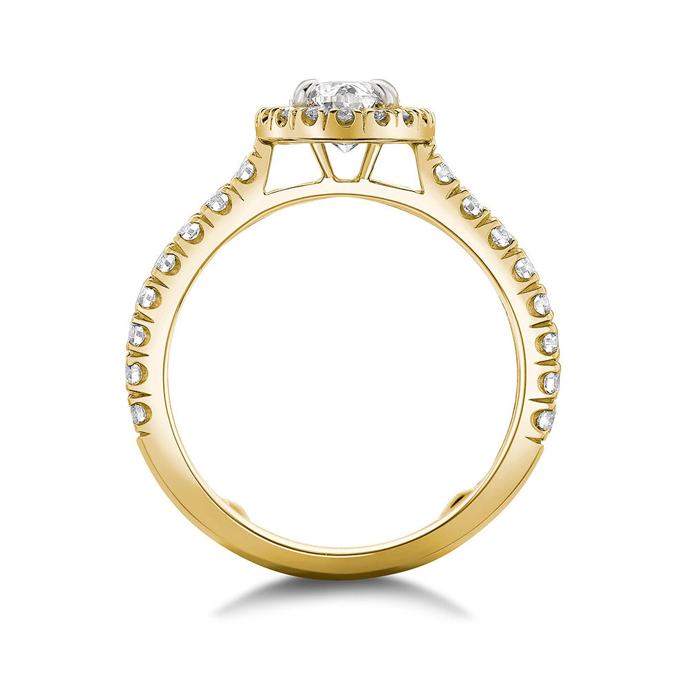 Oval Halo Diamond Ring